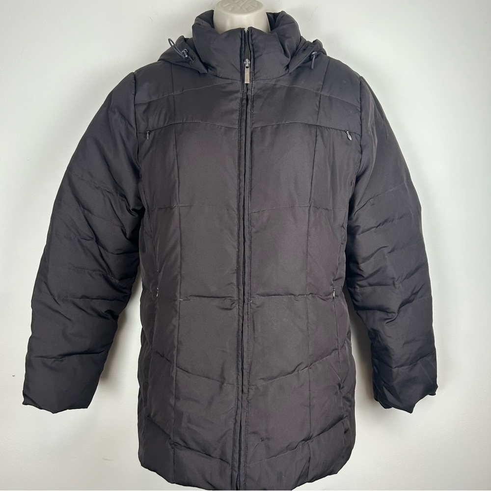Marvin Richards New York Brown Down Puffer Coat with Hood sz L Warm Lightweight